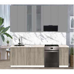 Bucatarie modulara Modern Dolce Vita Vitrina 3 H110 2.4m Thumb