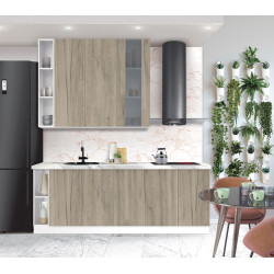 Bucatarie modulara Modern Dolce Vita Vitrina 3 H110 sus 1.4m/jos 2.2m Thumb