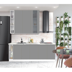 Bucatarie modulara Modern Dolce Vita Vitrina 3 H110 sus 1.4m/jos 2.2m Thumb