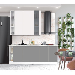 Bucatarie modulara Modern Dolce Vita Vitrina 3 H110 sus 1.4m/jos 2.2m Thumb