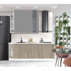 Bucatarie modulara Modern Dolce Vita Vitrina 3 H110 sus 1.4m/jos 2.2m Thumb