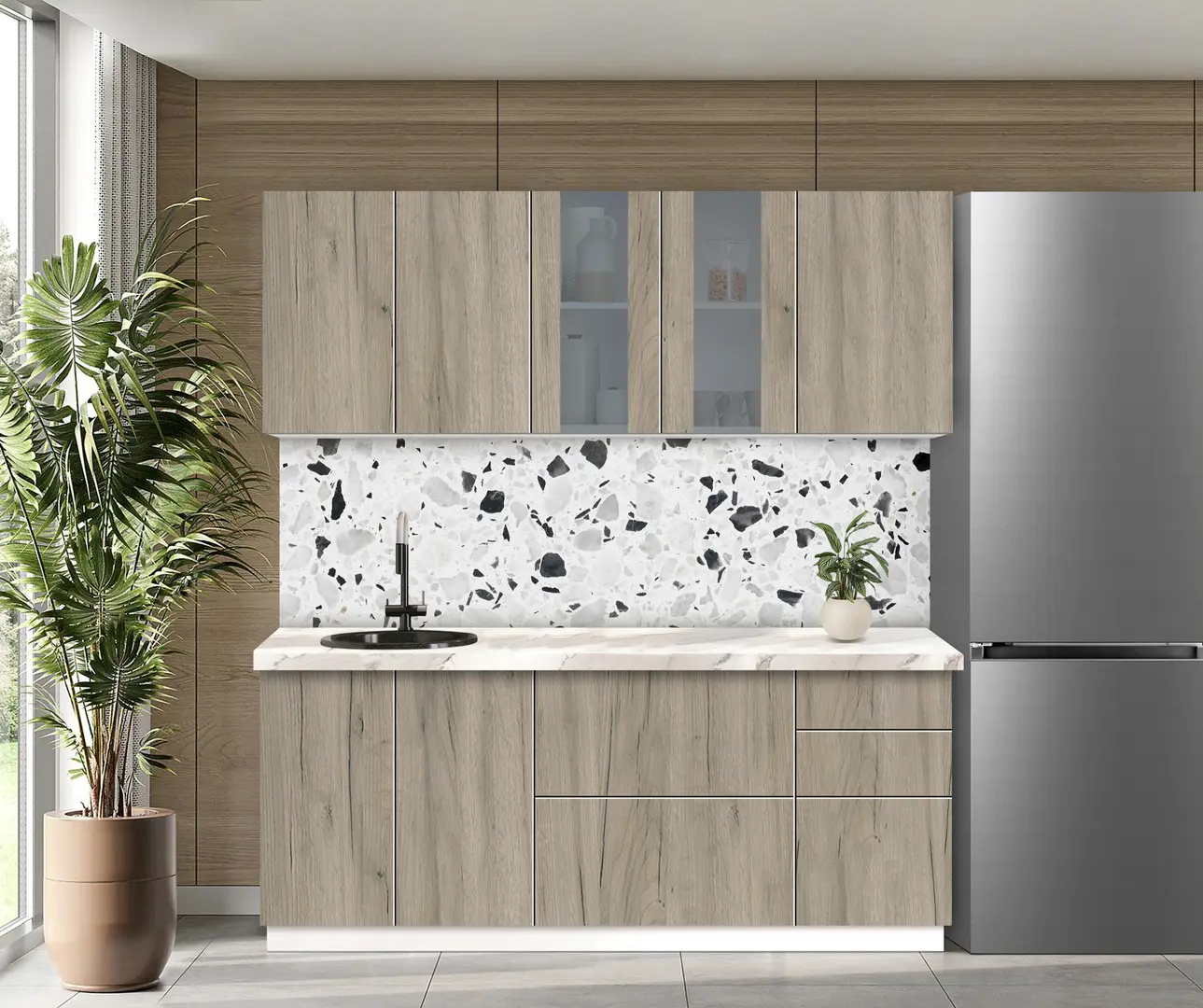 Модульная кухня Modern Dolce Vita Витрина 3 H68 2.0m