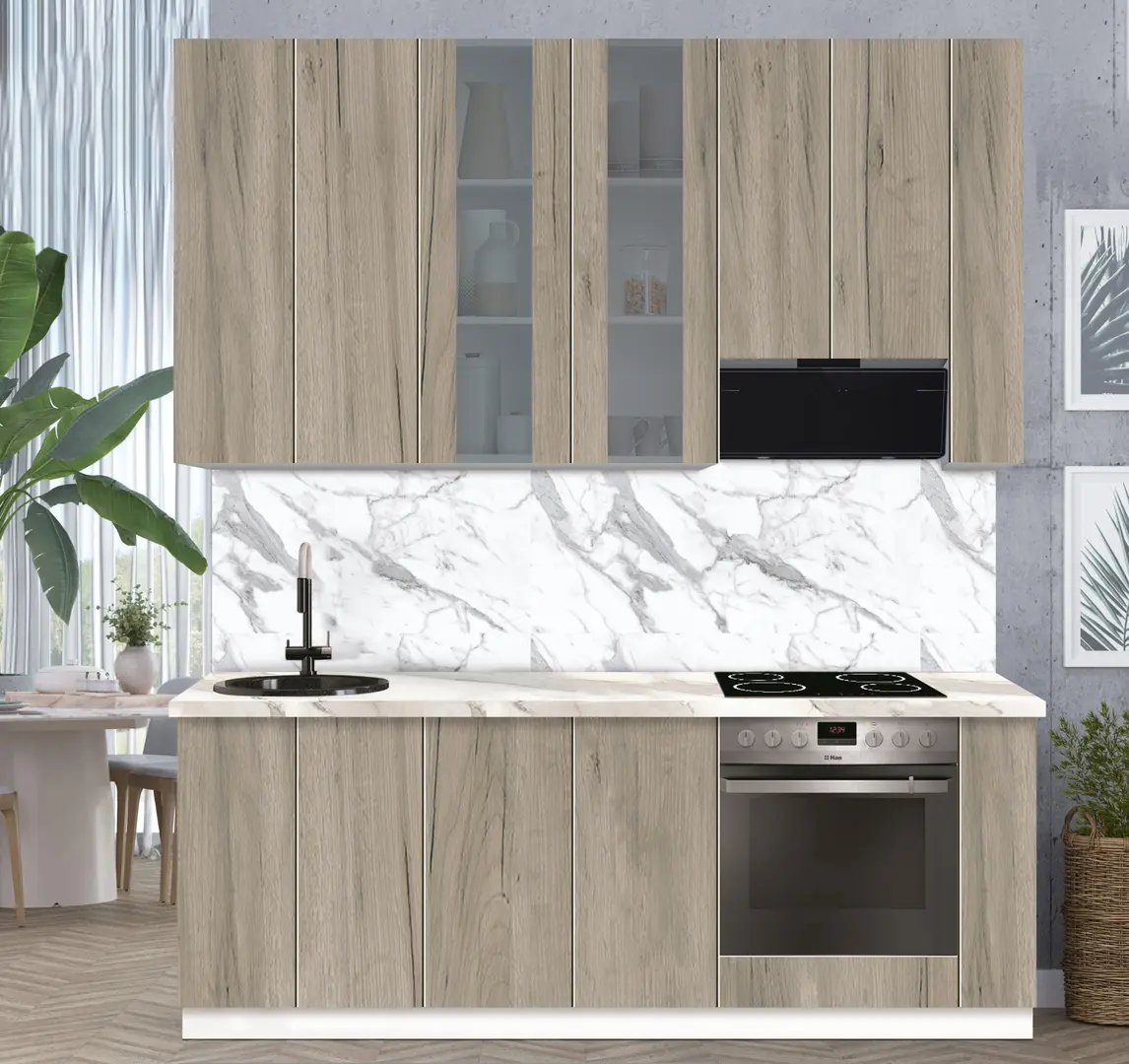 Bucatarie modulara Modern Dolce Vita Vitrina 4 H110 2.2m - 11