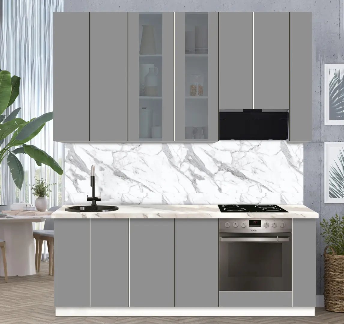 Bucatarie modulara Modern Dolce Vita Vitrina 4 H110 2.2m - 6