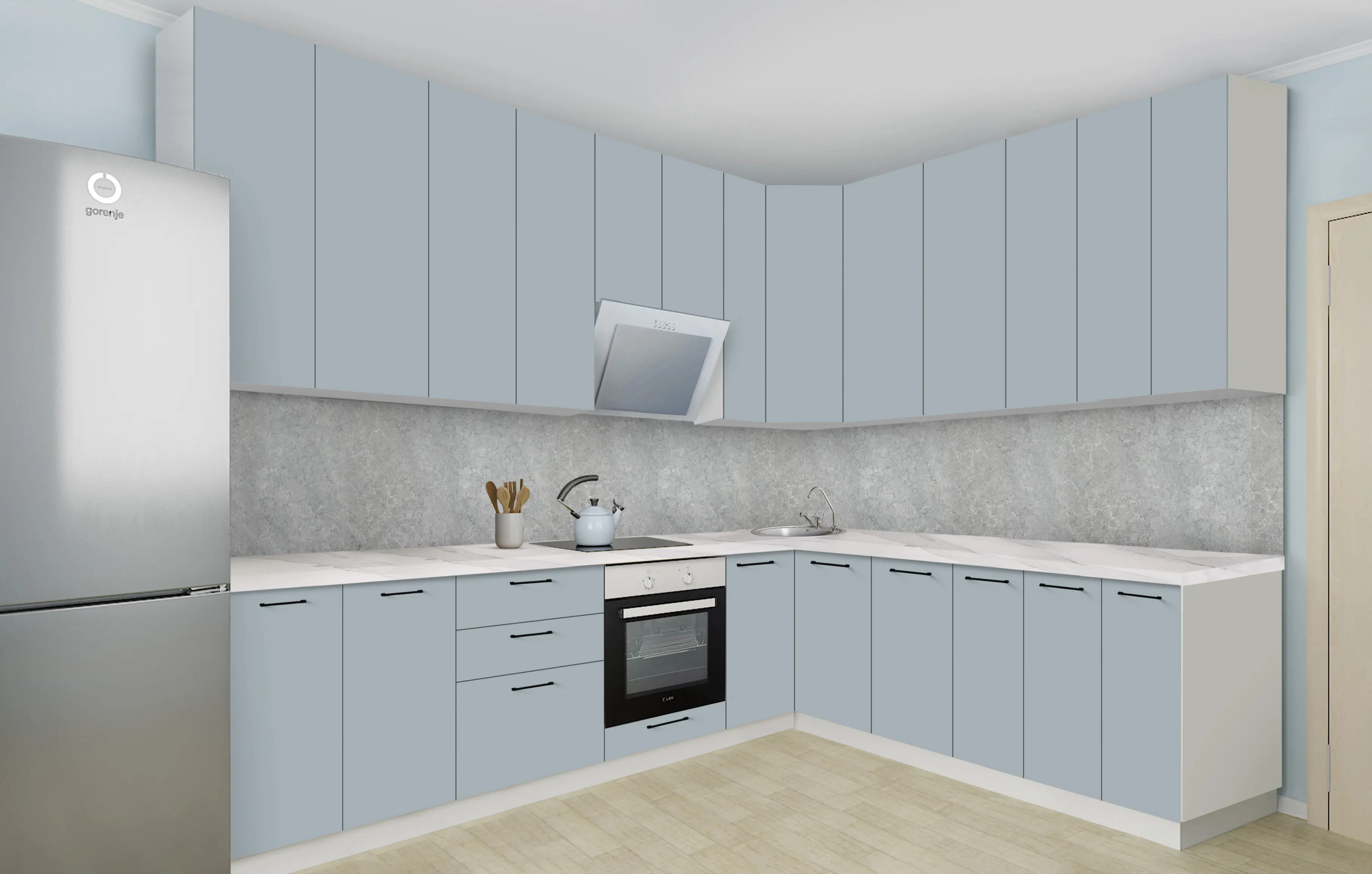 Модульная угловая кухня Modern Bono H110 2.8x2.2м