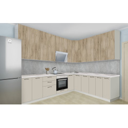 Bucatarie modulara de colt Modern Bono H110 2.8x2.2m