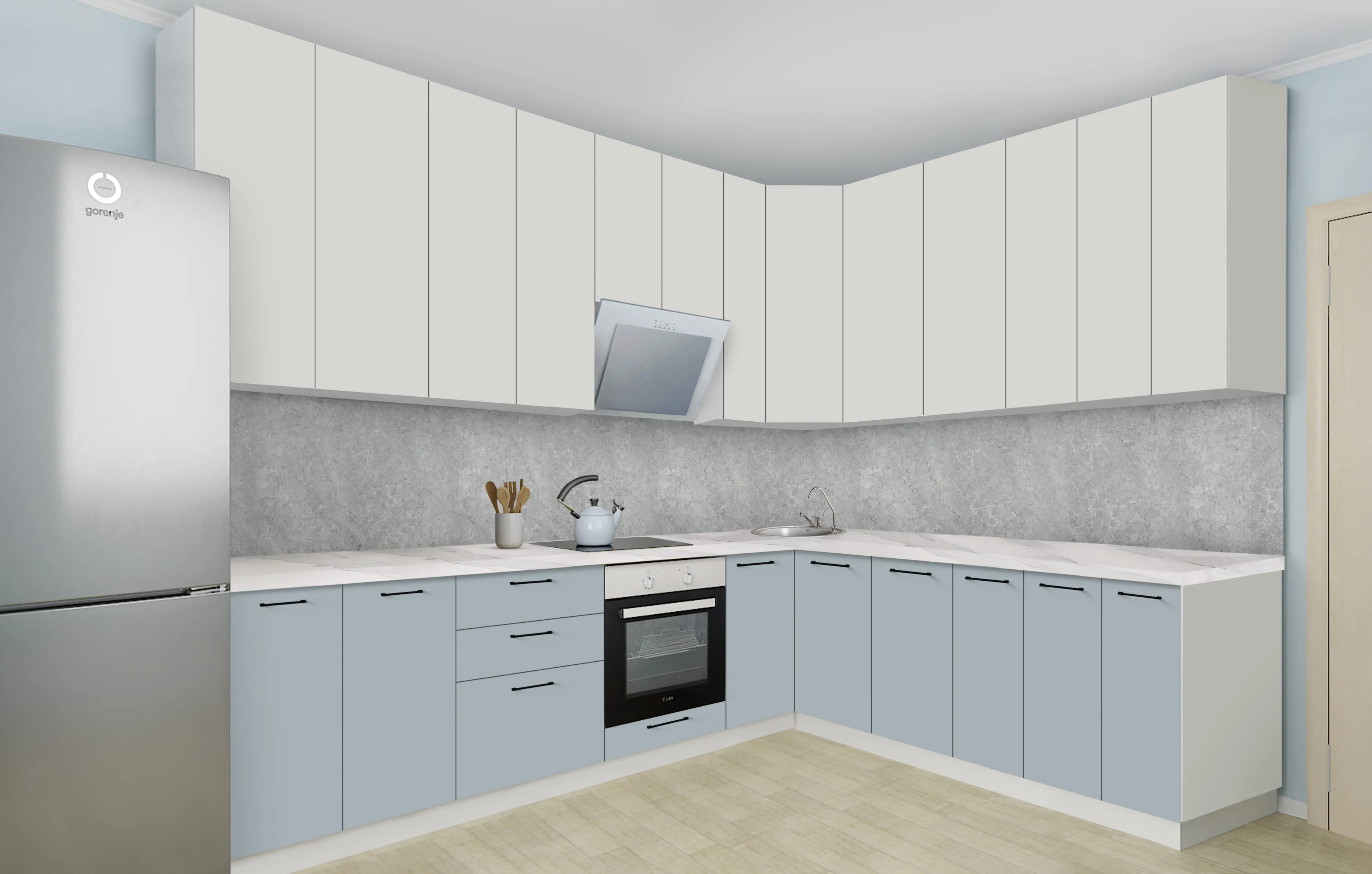 Модульная угловая кухня Modern Bono H110 2.8x2.2м