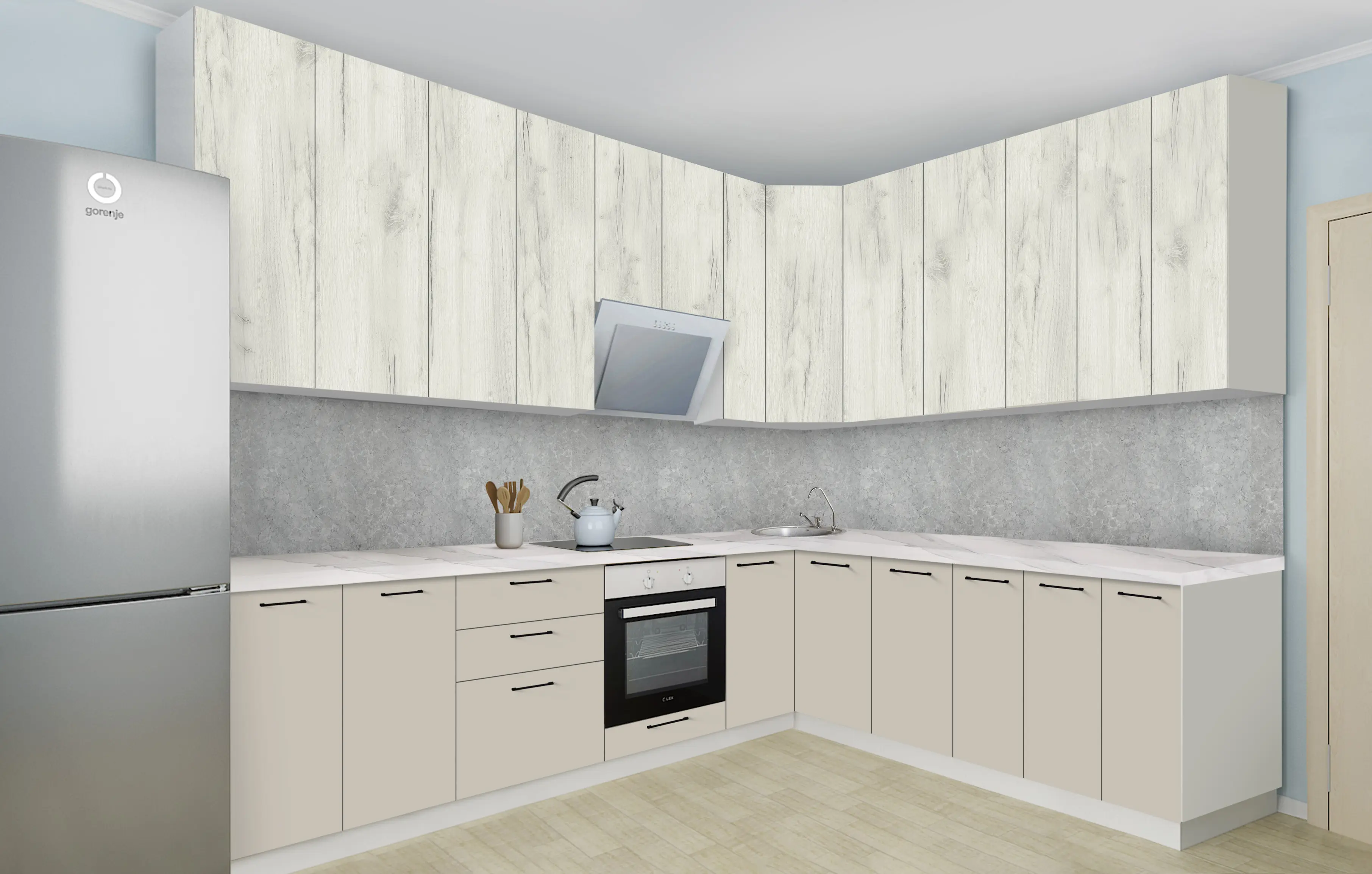 Модульная угловая кухня Modern Bono H110 2.8x2.2м