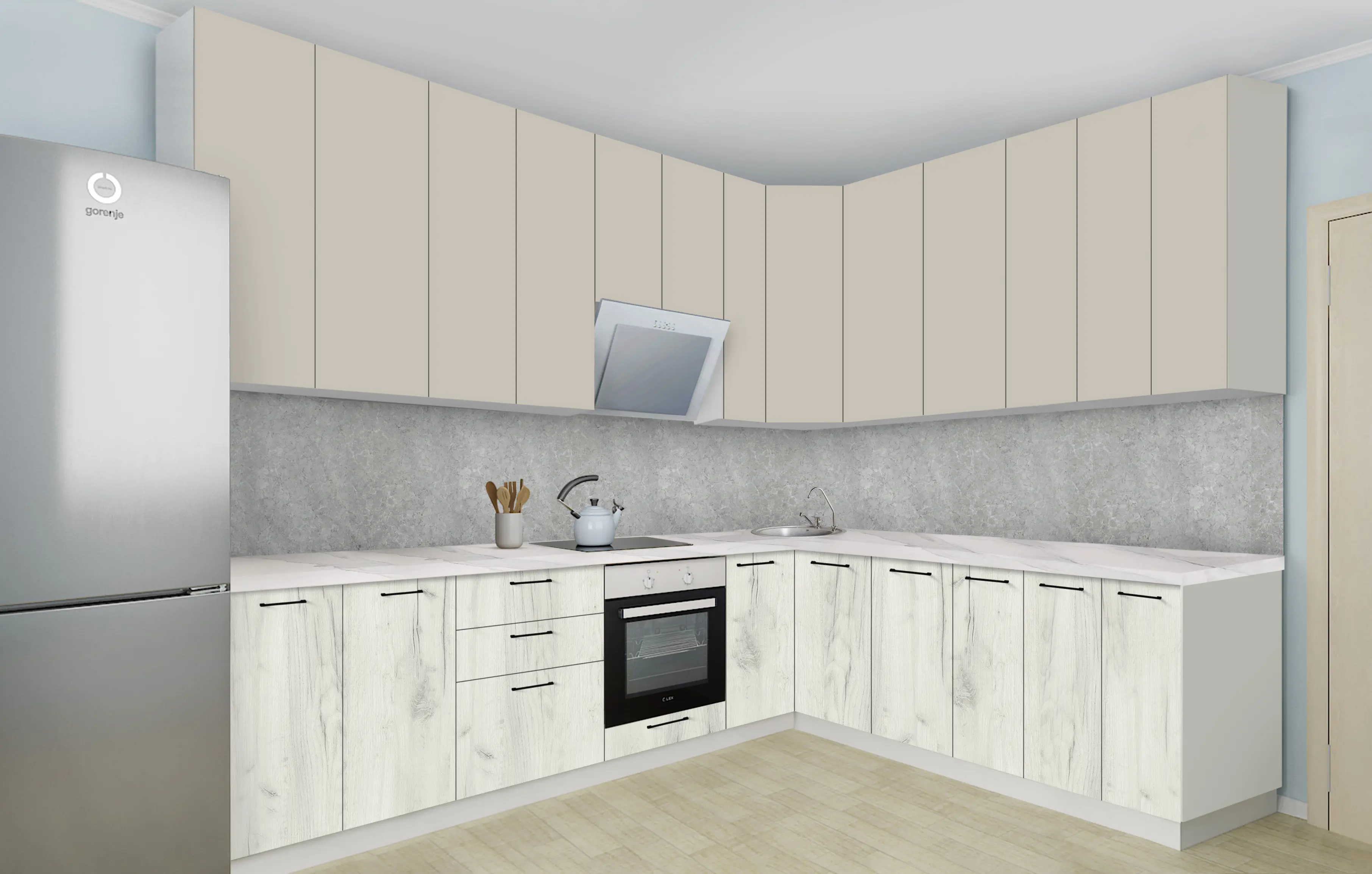 Модульная угловая кухня Modern Bono H110 2.8x2.2м