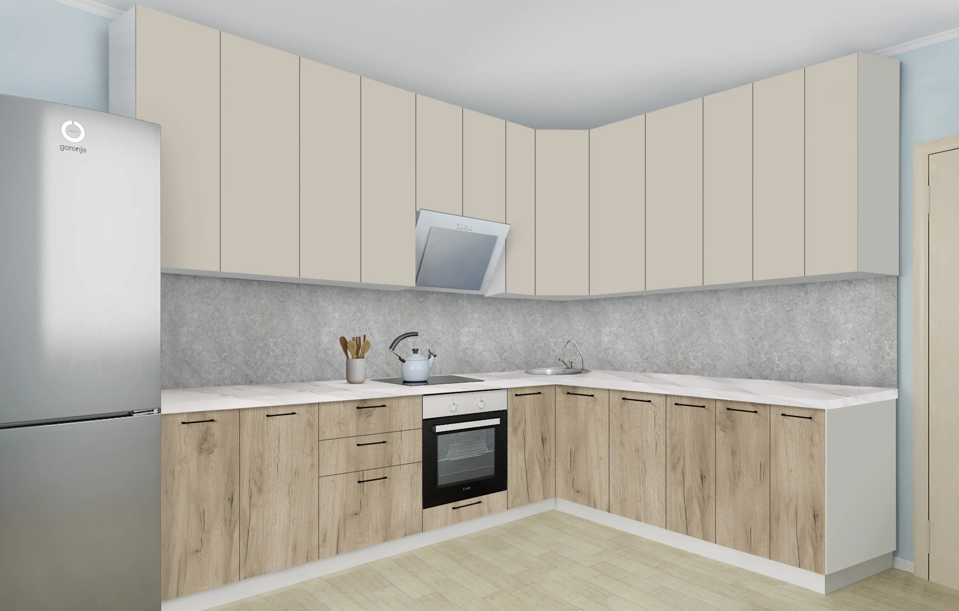 Модульная угловая кухня Modern Bono H110 2.8x2.2м