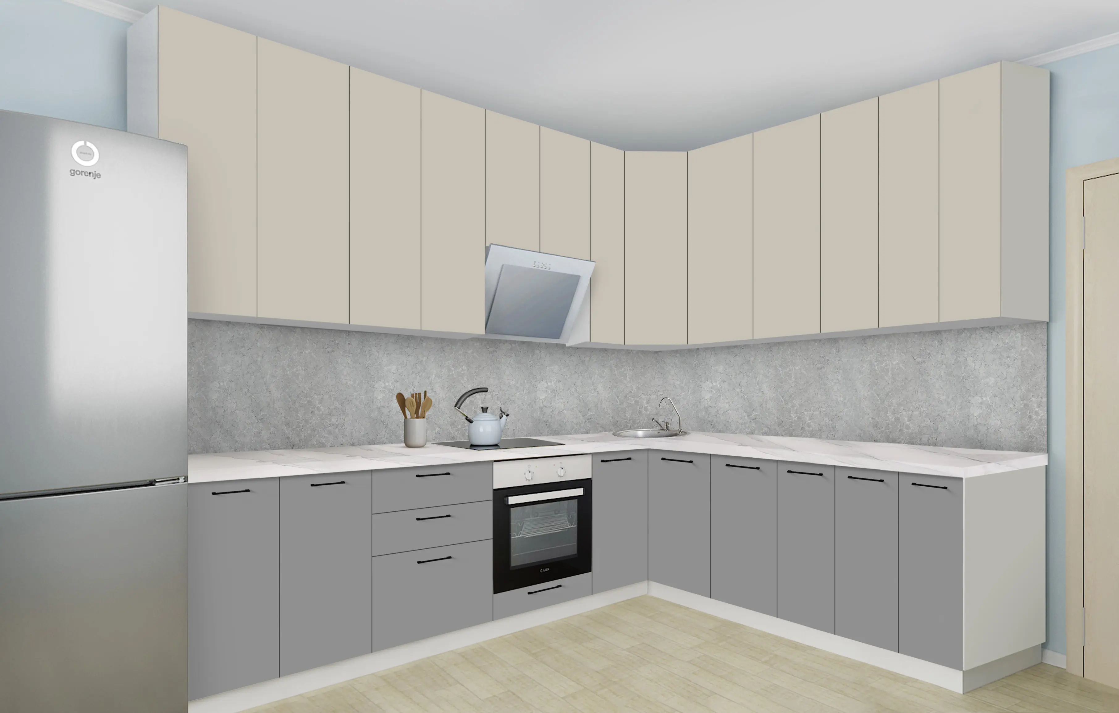 Модульная угловая кухня Modern Bono H110 2.8x2.2м