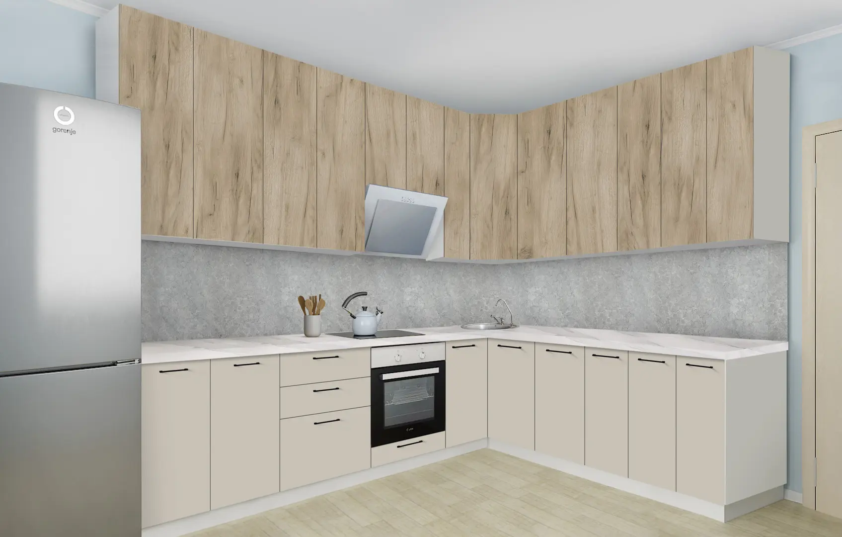 Модульная угловая кухня Modern Bono H110 2.8x2.2м