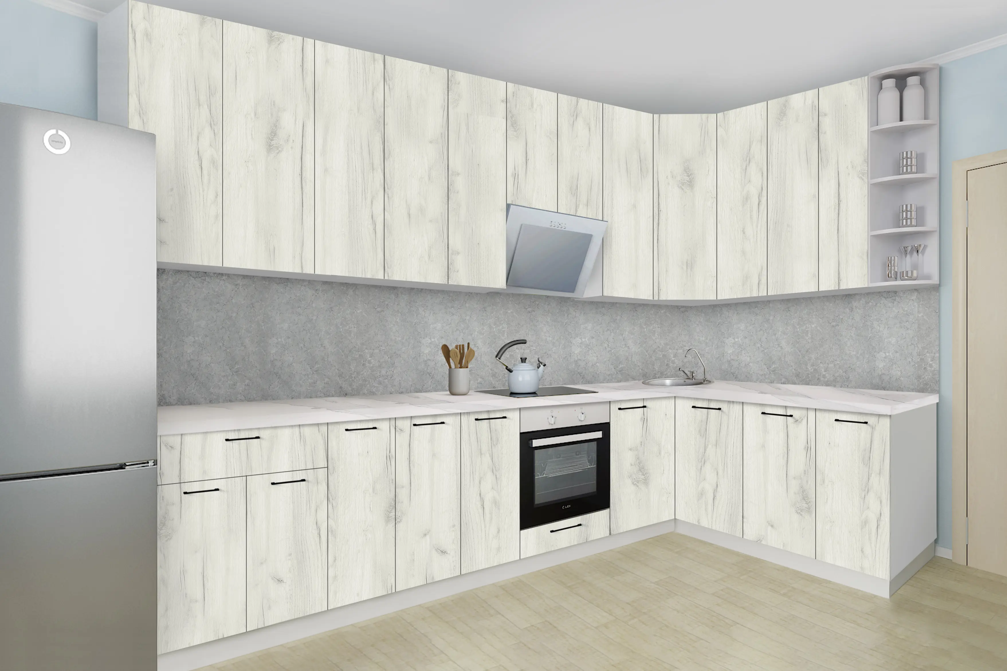 Модульная угловая кухня Modern Bono H110 3.2x1.8м