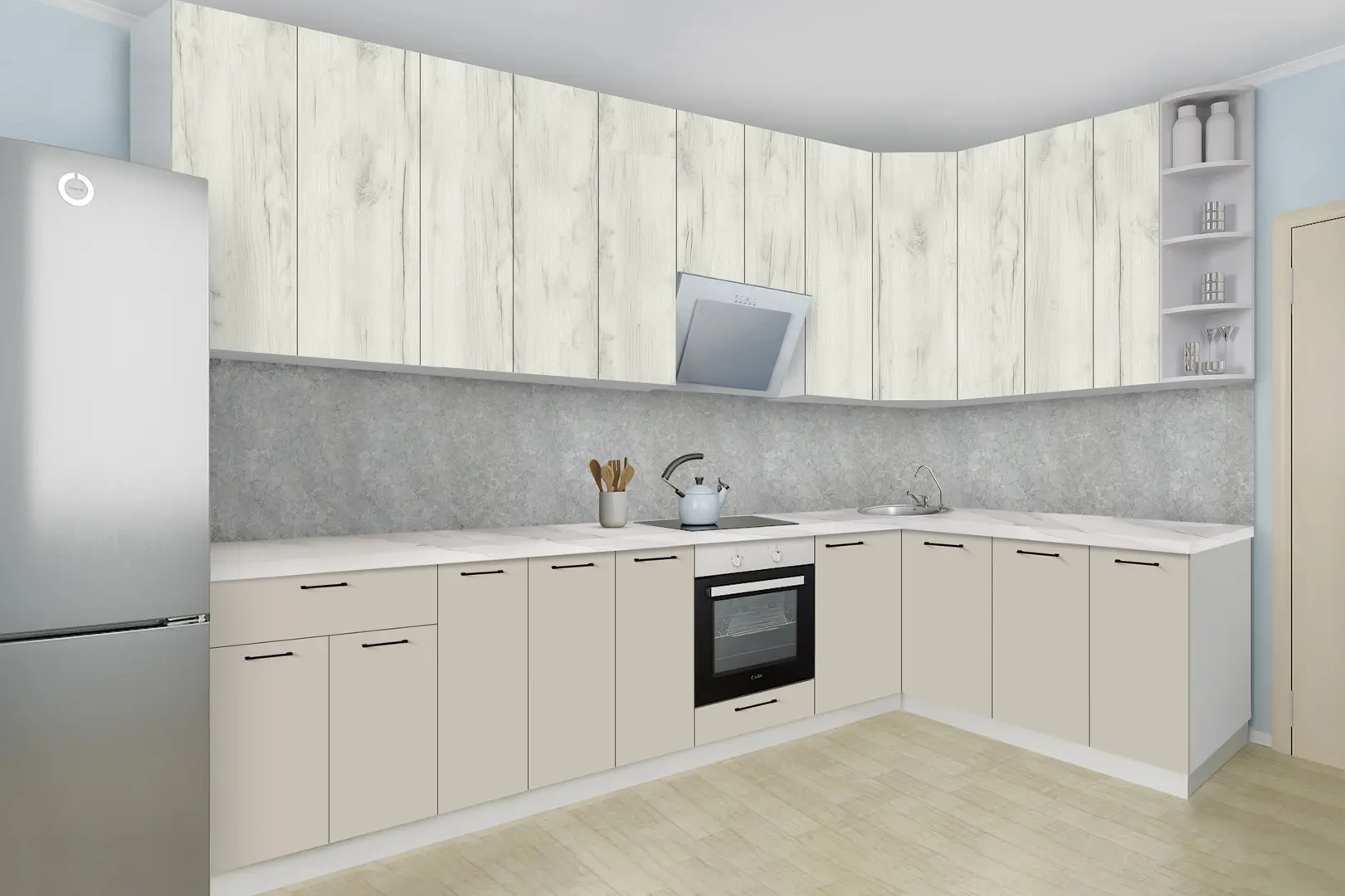 Модульная угловая кухня Modern Bono H110 3.2x1.8м