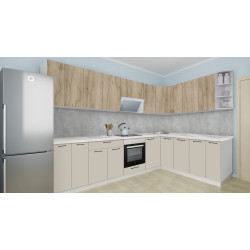 Bucatarie modulara de colt Modern Bono H68 3.0x2.0m Thumb