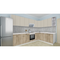 Bucatarie modulara de colt Modern Bono H68 3.0x2.0m Thumb