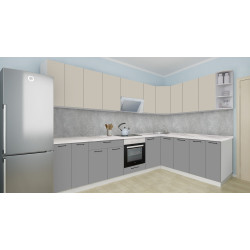 Bucatarie modulara de colt Modern Bono H68 3.0x2.0m Thumb