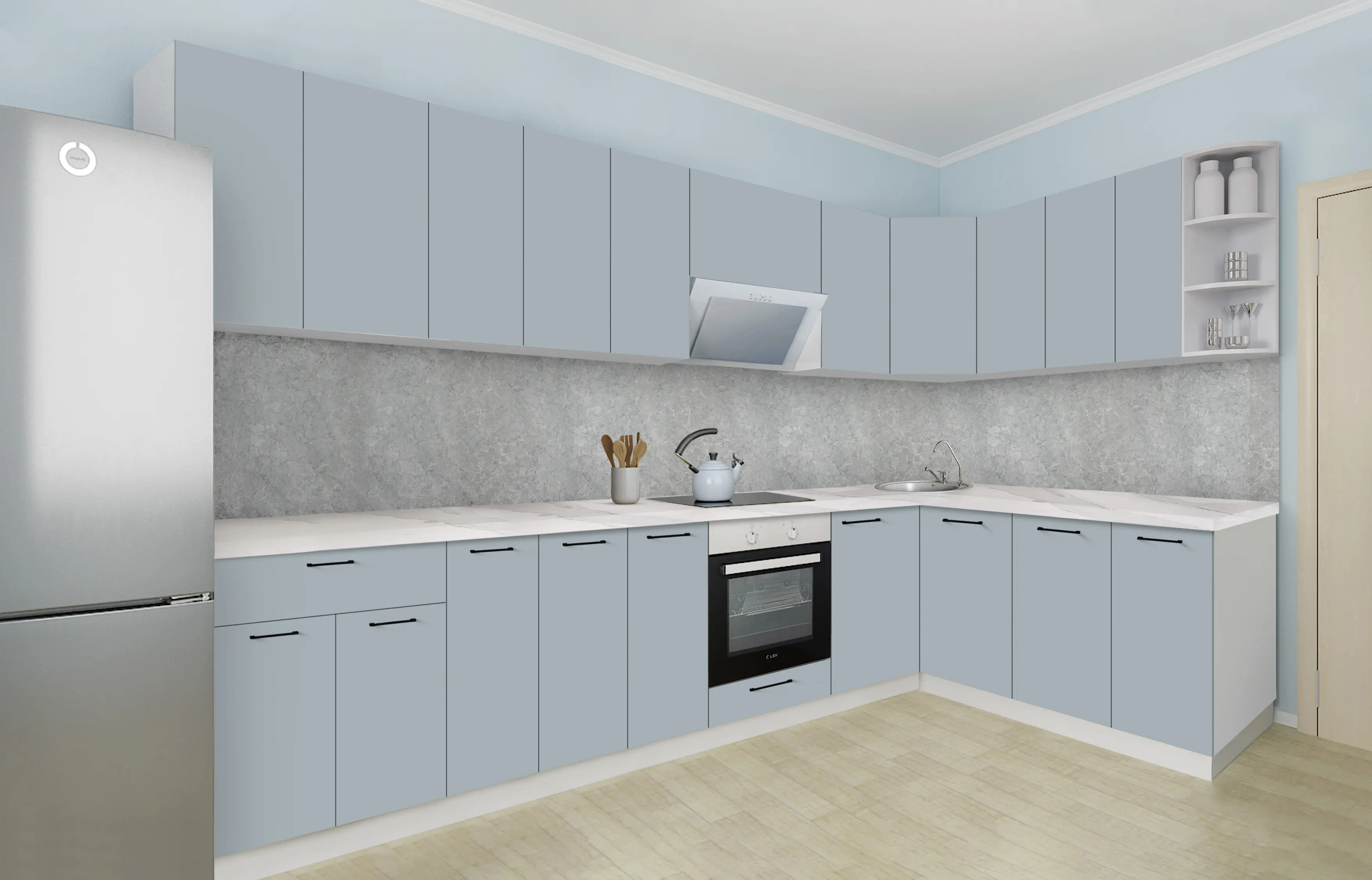 Bucatarie modulara Modern Bono H68 3.2x1.8m