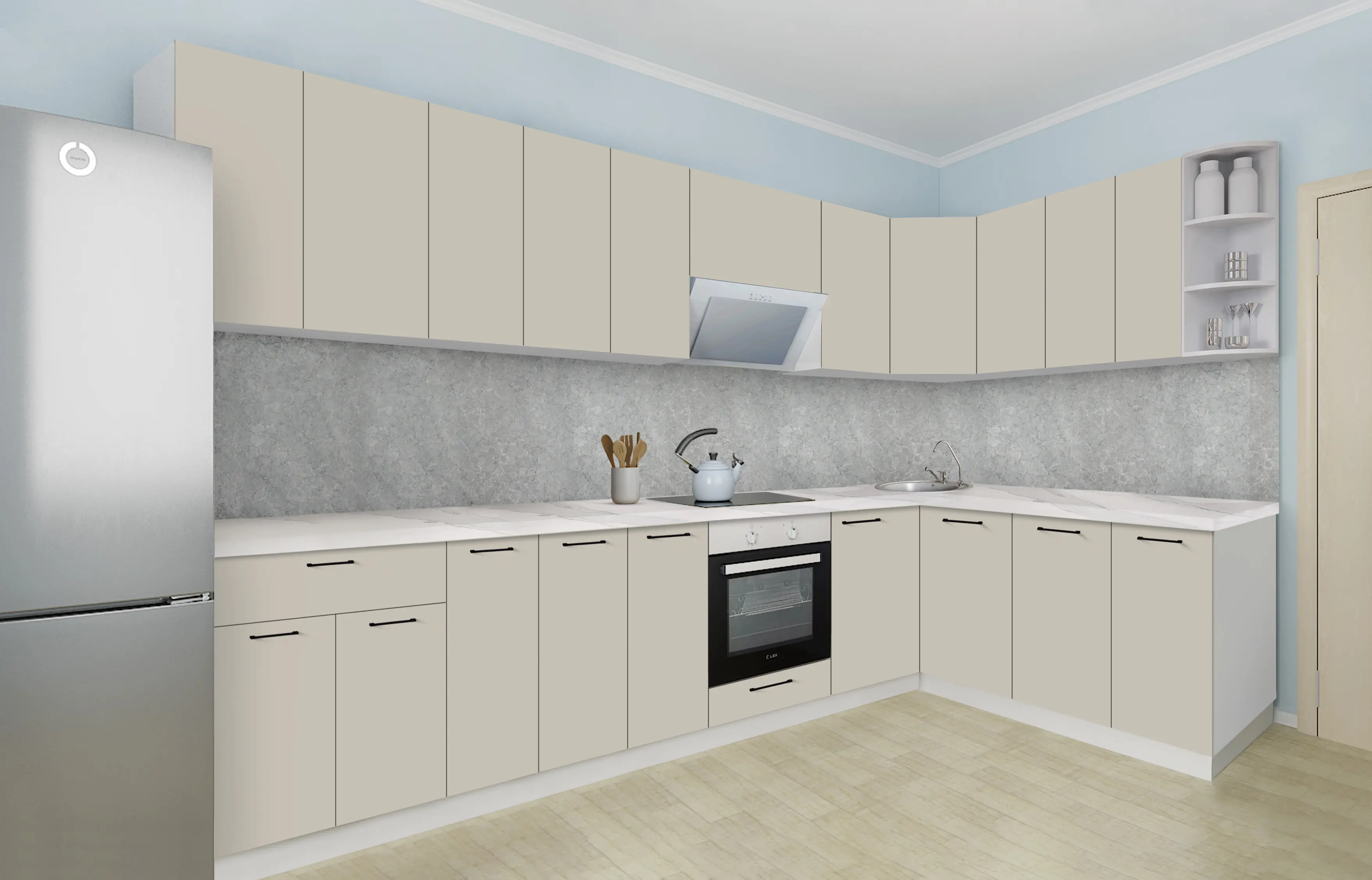 Bucatarie modulara Modern Bono H68 3.2x1.8m