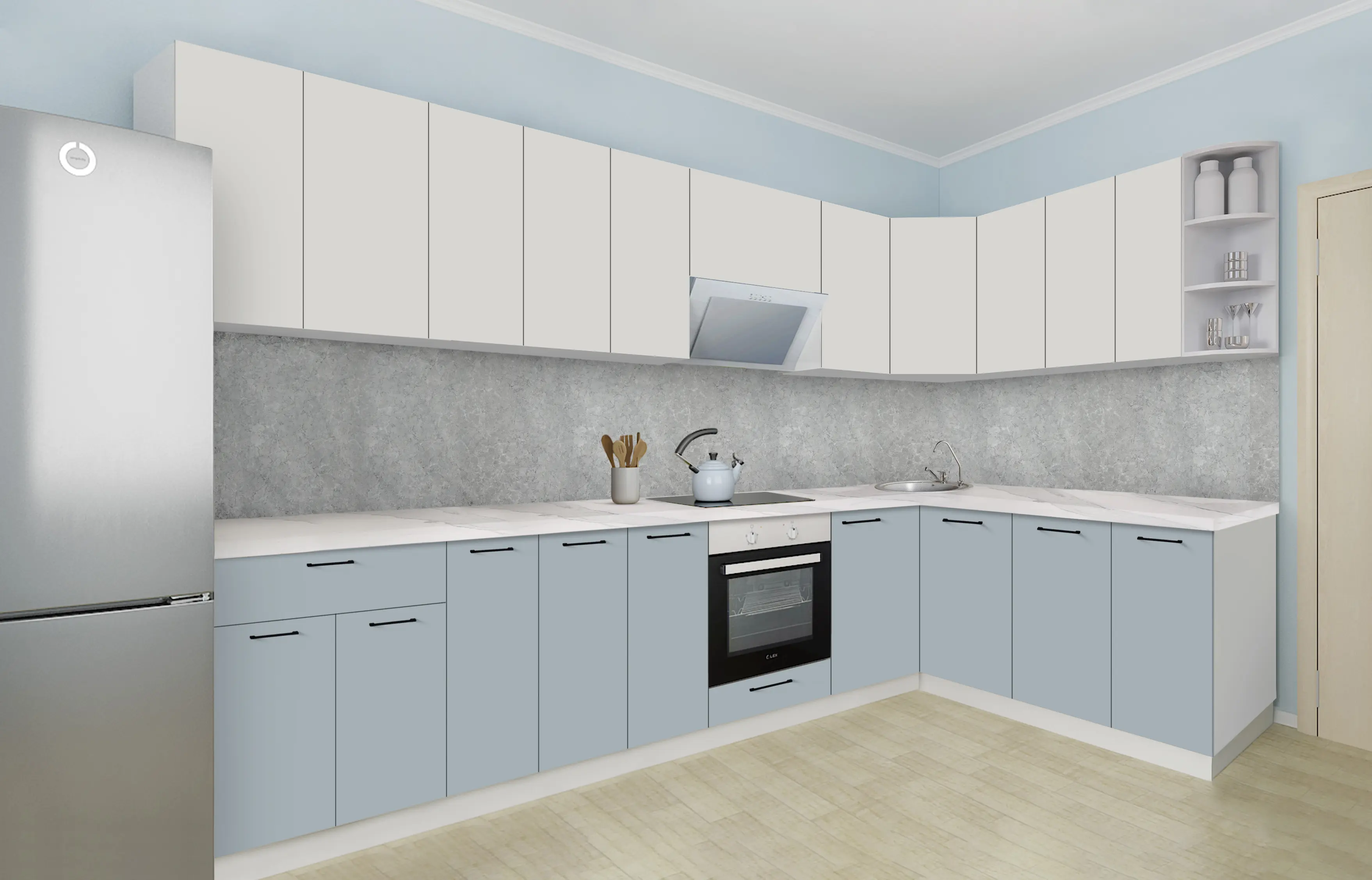 Bucatarie modulara Modern Bono H68 3.2x1.8m