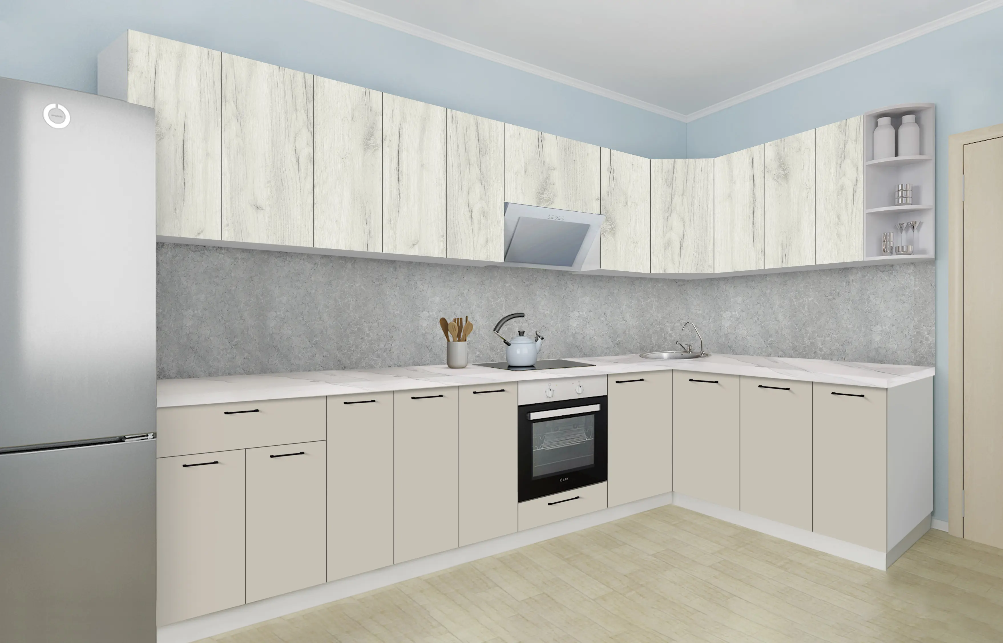 Bucatarie modulara Modern Bono H68 3.2x1.8m