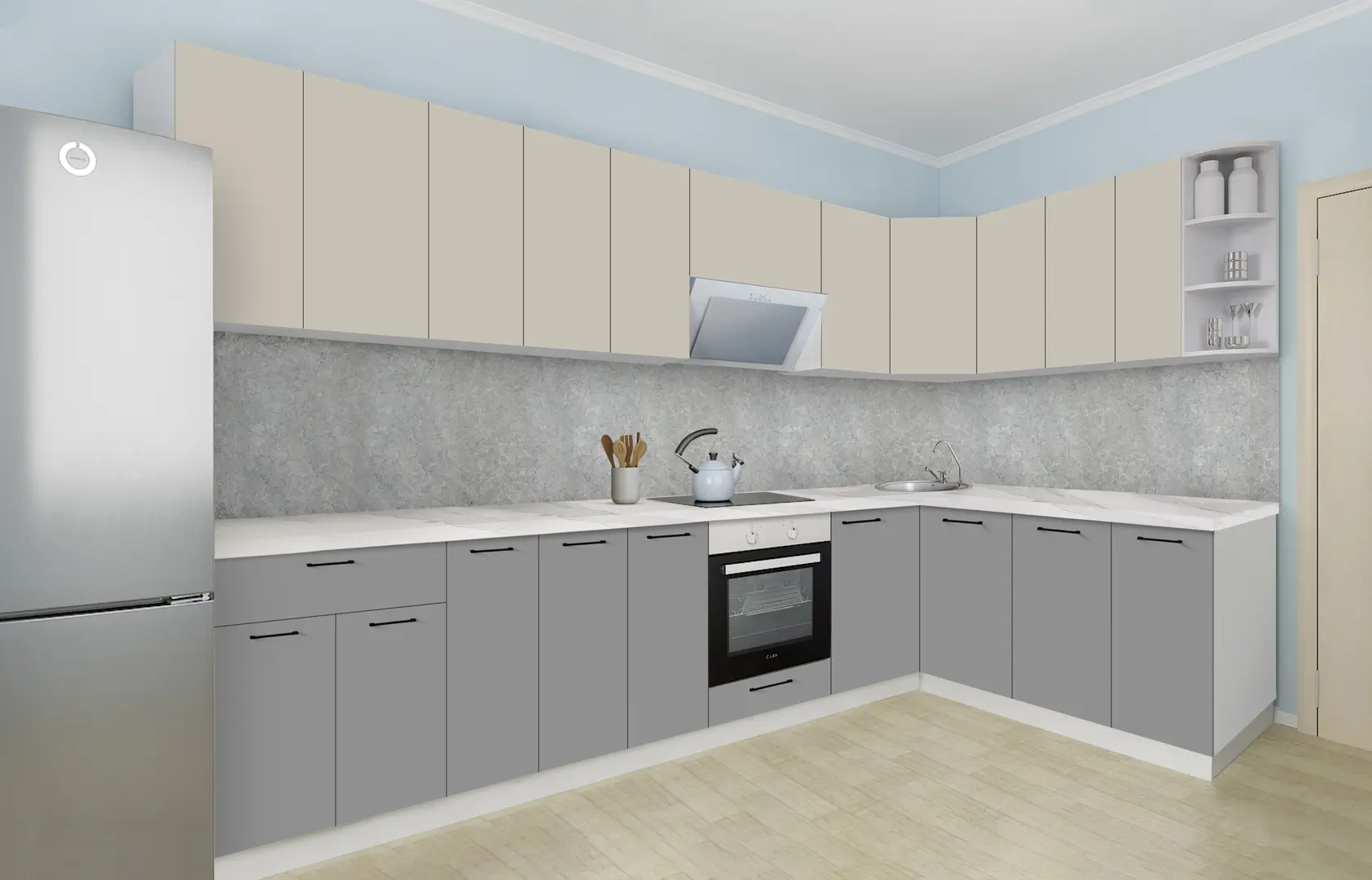 Bucatarie modulara Modern Bono H68 3.2x1.8m