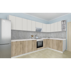 Bucatarie modulara de colt Modern Dolce Vita 1 H68 3.2x1.8m