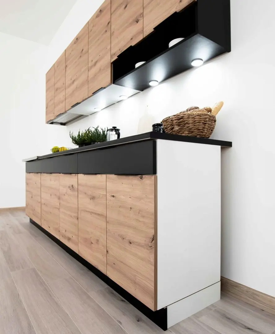 Bucatarie Stolkar Basic Line Elena 2.6m (Artisan Oak/Black)