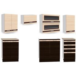 Кухня Stolkar Basic Line Lungo & Macchiato 1.8/2.4m (Milk Oak/Wenge Chestnut) Thumb