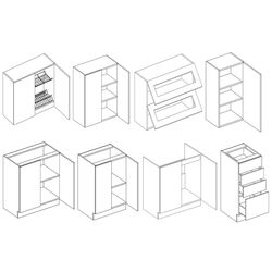 Bucatarie Stolkar Basic Line Lungo & Macchiato 2.6m (Milk Oak/Wenge Chestnut) Thumb