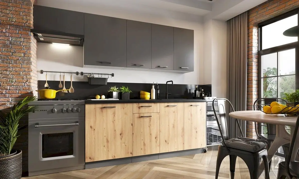 Bucatarie Stolkar Classic Line Clara 1.8/2.4m (Artisan Oak/Graphite)