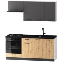 Bucatarie Stolkar Classic Line Clara 1.8m (Artisan Oak/Graphite)