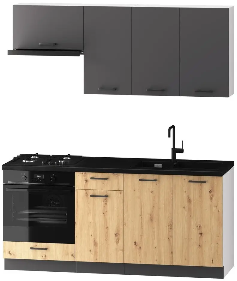 Bucatarie Stolkar Classic Line Clara 1.8m (Artisan Oak/Graphite)