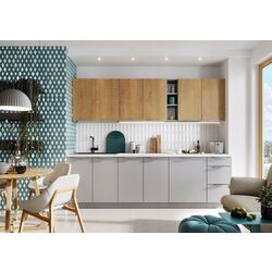 Bucatarie Stolkar Classic Line Emma 2.6m (Burlington Oak/Platinum Gray)