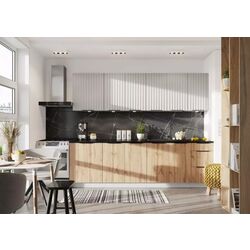 Bucatarie Stolkar Classic Line Vera 2.6m (Grey Light Matt/Wotan Oak)