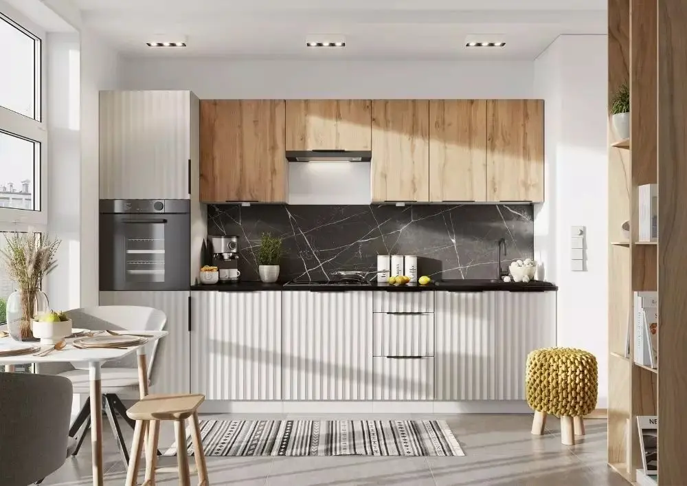 Bucatarie Stolkar Classic Line Vera 3.0m (Wotan Oak/Grey Light Matt)