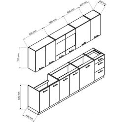 Bucatarie Stolkar Classic Line Vita 2.6m (White Gloss) Thumb