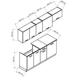 Bucatarie Stolkar Eco Line Mela 1.8/2.4m (White Matt) Thumb
