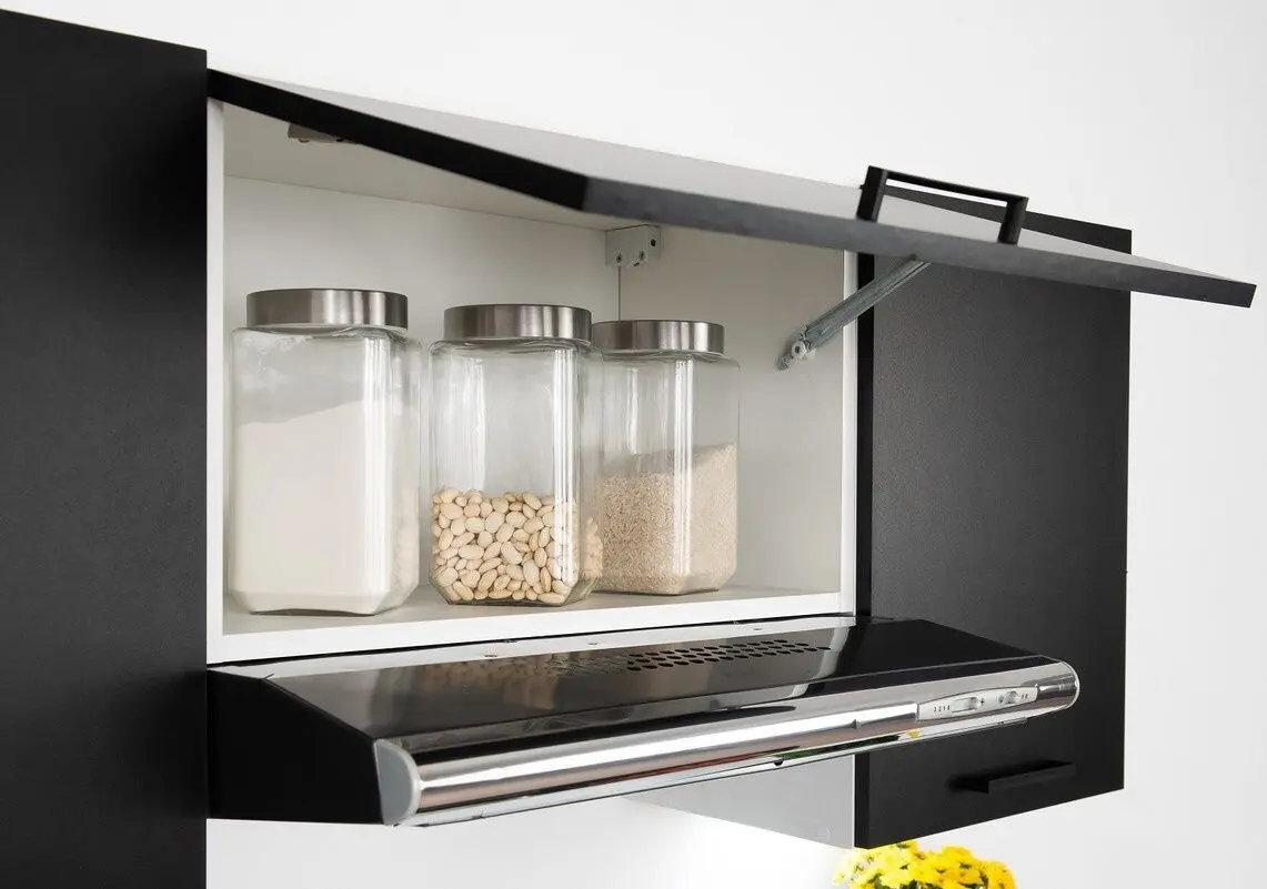 Bucatarie Stolkar Eco Line Tanya 1.2/1.8m (Black/Sonoma Oak)