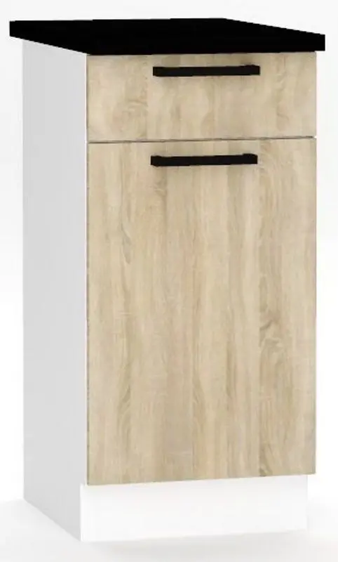 Bucatarie Stolkar Eco Line Tanya 1.2/1.8m (Black/Sonoma Oak)