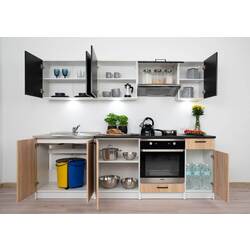 Bucatarie Stolkar Eco Line Tanya 2.4m (Black/Sonoma Oak) Thumb