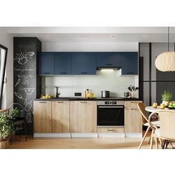 Bucatarie Stolkar Eco Line Tanya 2.4m (Blue/Sonoma Oak) Thumb