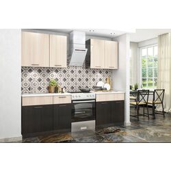 Bucatarie modulara Stolline Duet СТЛ.316.00 1.8m (Ferrara Oak/Ash Shimo Light)