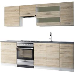 Bucatarie Tempo Kondela Fabiana 2.4m (Sonoma Oak/White)