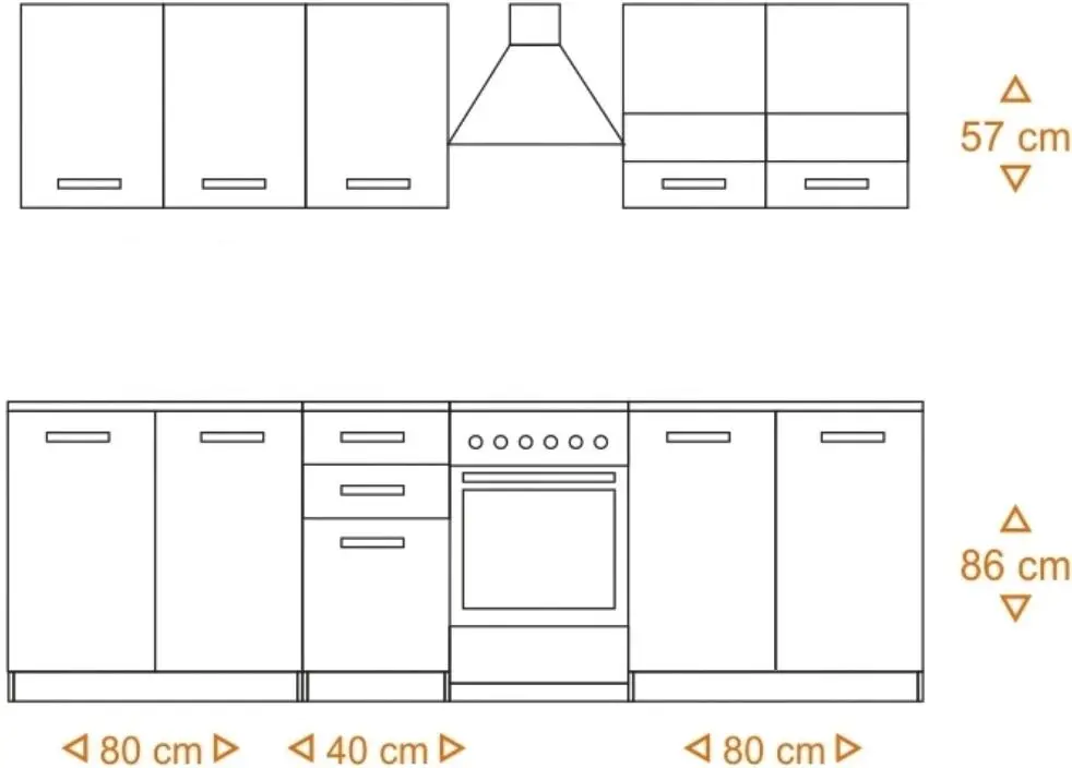 Кухня TopEshop Set 200 2.0м (Sonoma Oak/White Gloss) - 3