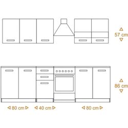 Bucatarie TopEshop Set 200 2.0m (White Gloss/Sonoma Oak) Thumb