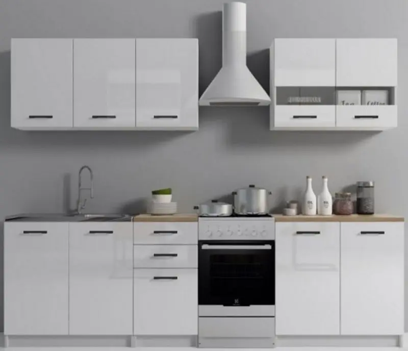 Bucatarie TopEshop Set 200 2.0m (White Gloss/Sonoma Oak)