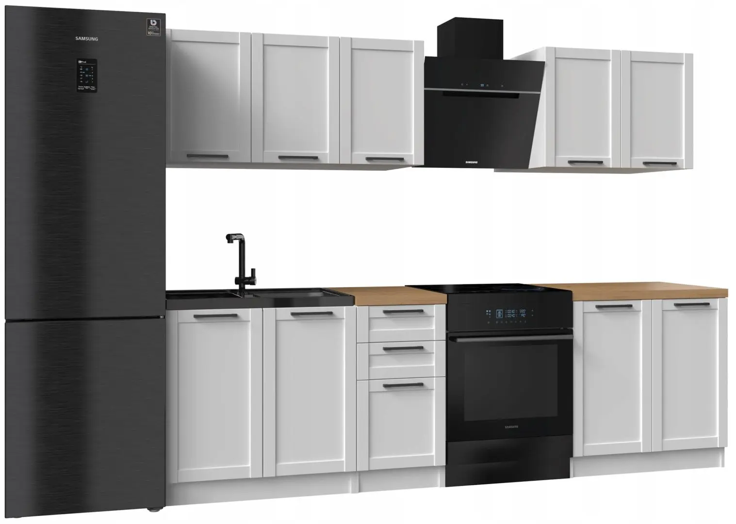 Bucatarie TopEshop Set Ramiak 200 2.0м (White Matt/Artisan Oak) - 3