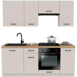 Bucatarie TopEshop Vario Z1 200cm (Cashmere/Evoke Oak) Thumb