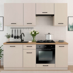 Bucatarie TopEshop Vario Z1 200cm (Cashmere/Evoke Oak)